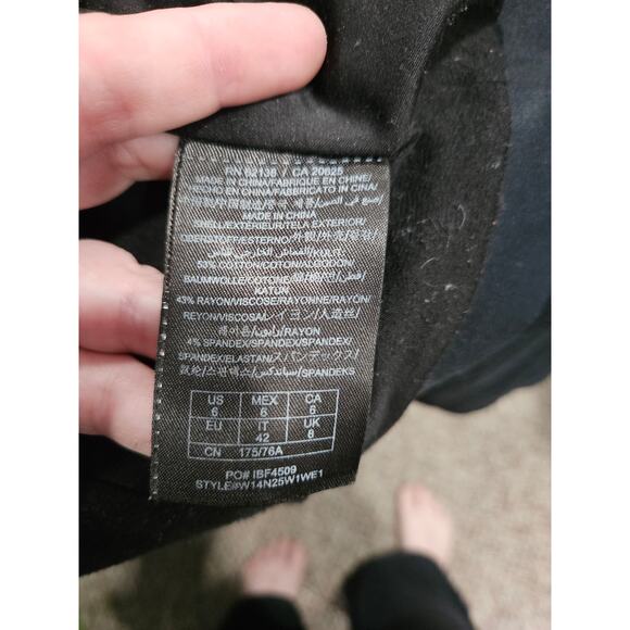 Vintage y2k 90's Guess Black Blue Tuxedo-Collar Blazer Single Button Y2K Size 6 - Picture 8 of 12